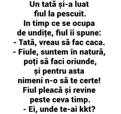 Un Tata Si-A Luat Fiul La Pescuit