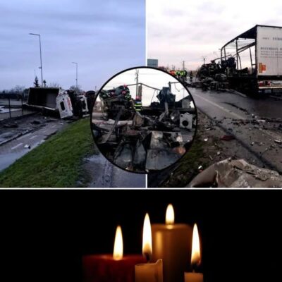 Imagini cumplite în Arad: doi șoferi de TIR au murit într-un grav accident rutier
