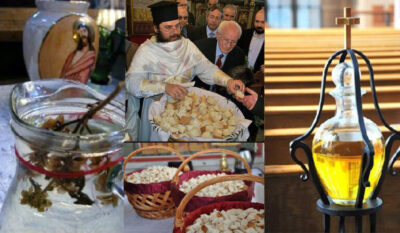 Cum te ajuta cruciulita de la gat, aghiasma, anafura si uleiul sfintit la biserica! Sunt de mare ajutor