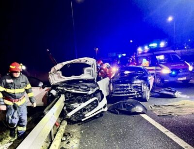 Accident rutier pe A1, km 94! Două autoturisme implicate între Pitești și București