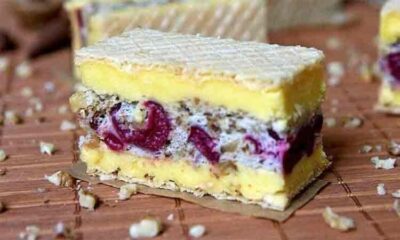 Napolitana cu blat din albusuri si crema din galbenusuri- Gustoasa, cremoasa si usor de facut
