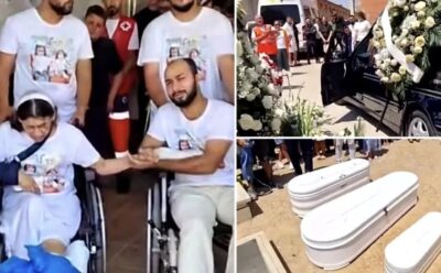 Jale mare la înmormântarea celor 3 frățiori. Noemi a cedat în cimitir: ”Hai la mama”
