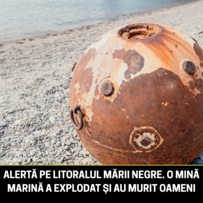 Mină explodată pe litoralul Mării Negre. Sunt mai mulți oameni răniți și morți