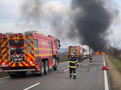 Accident grav pe Autostrada A1 la km 82: Trafic blocat, intervenție de urgență