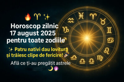 Horoscop zilnic ,17 august 2025. Patru nativi dau lovitura și trăiesc clipe de fericire!