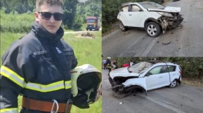 El este Alex Ieremciuc, tânărul mort în accidentul cumplit din Arad. Avea doar 22 de ani și era pompier voluntar