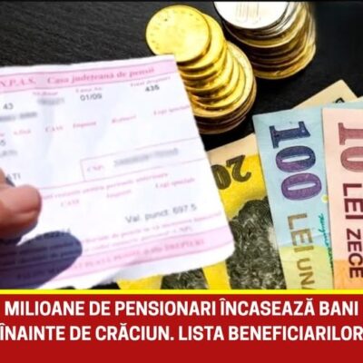 Milioane de pensionari vor primi bani chiar înaintea Crăciunului. Cine sunt beneficiarii acestui program