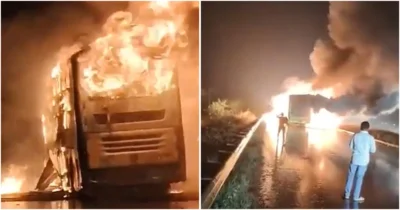 Tragedie rutieră! 20 de morți după ce un autocar a luat foc în urma unui accident!