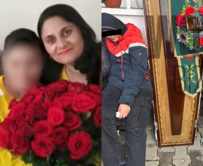 Scene sfâșietoare la înmormântarea Elenei! Fiul ei nu a mai rezistat și a fost scos afară din biserică.