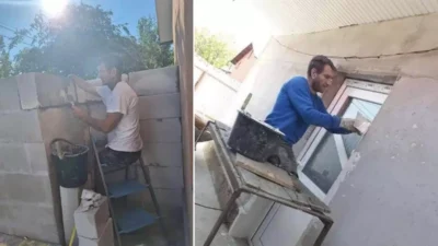 Bărbatul din Cluj care nu are o mână și picioarele, dar muncește să-și termine casa: „Nu cerșesc, vreau să muncesc”