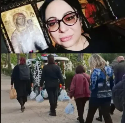 Ioana Popescu a fost înmormântată. Imagini de la ceremonia funerară: capela s-a umplut de flori, lumânări și coroane. Ce s-a dat la pomană, la finalul slujbei