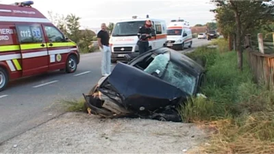 Impact devastator cu un cap de pod în Argeș! Tânăr de 21 de ani, băut și drogat la volan!