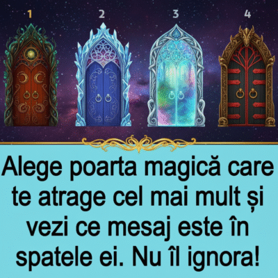 Alege poarta magică care te atrage cel mai mult și vezi ce mesaj este în spatele ei. Nu îl ignora!