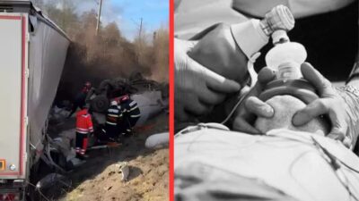 TRAGEDIE PE DN6! 3 OAMENI AU MURIT PE LOC ÎNTRE FIARE! IMAGINI DE COȘMAR, S-A CHEMAT ELICOPTERUL. E JALE MARE!