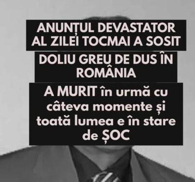 DOLIU imens în lumea presei după ce un jurnalist RESPECTAT a încetat din…