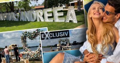 EXCLUSIV. Imagini spectaculoase de la nunta Andreei Bălan cu Victor Cornea! Cum arată rochia de mireasă și locația de vis