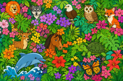 10 animale sunt ascunse in imagine. Primul animal pe care il vezi iti dezvaluie secretele interioare