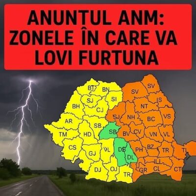 Vremea se schimbă radical, urmează VIJELII și grindină în mai multe…
