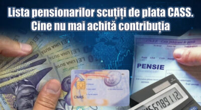 Cine sunt pensionarii scutiti de CASS. Nu vor mai plati contributia, desi au pensii care depasesc 3.000 de lei