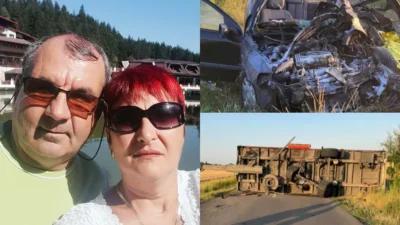 Tragedie pe DN 22, în județul Brăila. Marieta și Vasile, soț și soție, au decedat după ce o remorcă s-a desprins și a căzut peste mașina lor