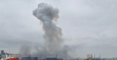 Momentul exploziei dronei de la Constanta. Cum s-a intamplat totul