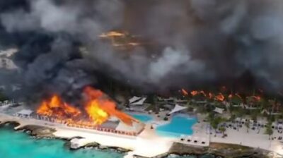 Un mare hotel din Republica Dominicană, cuprins de incendiu masiv. Mii de turiști au fost evacuați de urgență
