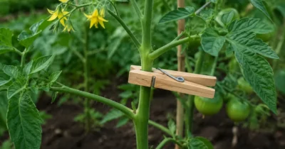 De ce pun toți românii un clește de rufe pe tulpina roșiilor? Trucul genial fără nicio substanță chimică!