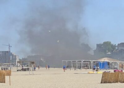 Incendiu la un container al salvamarilor în Mamaia Nord