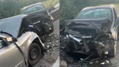 Accident mortal pe DJ 606! O persoană a murit și două au fost rănite în urma impactului violent dintre două mașini