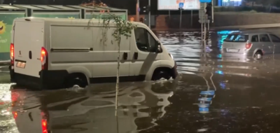 Rupere de nori în Craiova. Furtună violentă, copaci puși la pământ