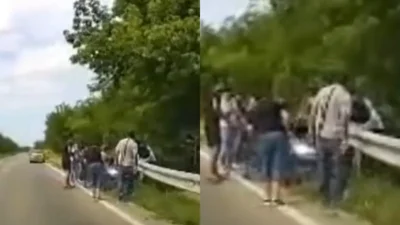 Accident teribil în Dolj! Doi soți, la un pas de moarte, după ce mașina lor a fost străpunsă de o bară metalică