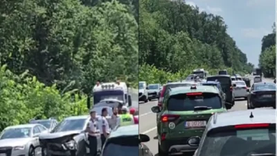 Accident rutier pe DN1, în Prahova! Două mașini au fost implicate