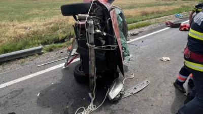 Accident mortal în Mehedinți. Un băiat de 11 ani și-a pierdut viața după ce un autoturism a părăsit carosabilul