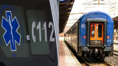 Accident grav în Suceava! Un muncitor în vârstă de 52 de ani a murit după ce excavatorul în care se afla a fost izbit de tren