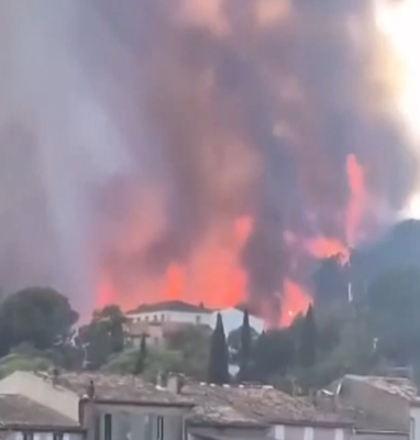 Sudul Franței, în flăcări. Incendii devastatoare afectează Coasta de Azur și Insula Corsica