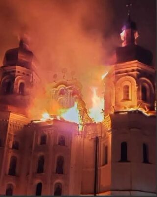 Catedrala Adormirii Maicii Domnului din Lavra Kiev-Pecerska, afectată de un atac asupra Kievului