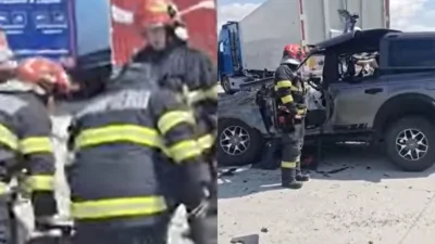 Accident tragic pe Centura Timișoarei! Un șofer a murit după ce s-a izbit cu mașina de un autocamion parcat