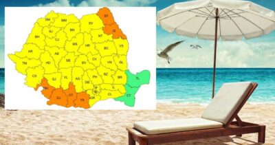 Șase județe se află sub cod portocaliu de caniculă. Meteorologii ANM anunță ploi și vijelii în sud-estul țării