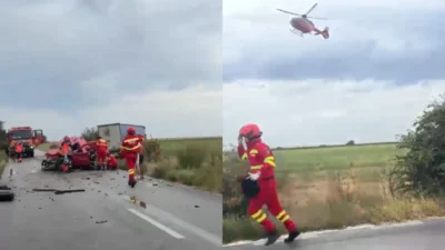 Accident între două TIR-uri și o mașină. Un bărbat a murit, pe A2