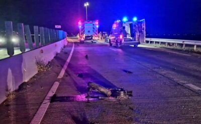 Un motociclist de 23 de ani din Ilfov și-a pierdut viața pe loc după un impact devastator cu un parapet, în județul Giurgiu