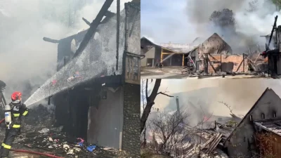 Incendiu puternic la Mănăstirea Cășiel din Cluj! Pompierii au intervenit de urgență