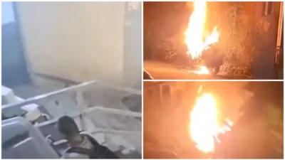 Piroman periculos, căutat de polițiști în București. Abia eliberat, este suspect că a provocat trei incendii într-o singură noapte