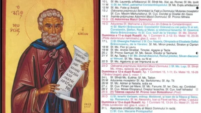 Ce sărbătoare este în Calendarul ortodox pe 28 august 2026?