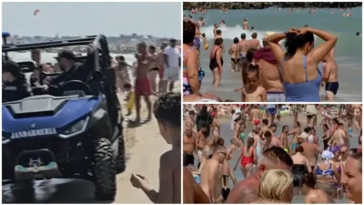 Steag roșu pe întreg litoralul, în plin sezon estival. Un turist a murit, iar jandarmii au intervenit pentru a scoate oamenii din mare