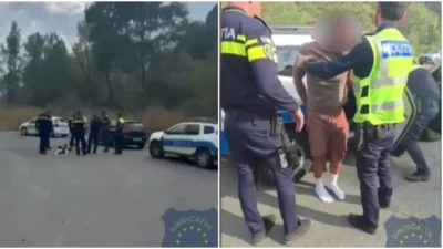 Urmărire ca-n filme pe DN6, în Caraș-Severin. Polițiștii au tras focuri de armă și au folosit un dispozitiv „Spike” ca să oprească un șofer de 24 de ani