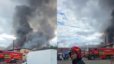 Incendiu la un celebru restaurant din Bozovici. Acoperișul și bucătăria, mistuite de flăcări