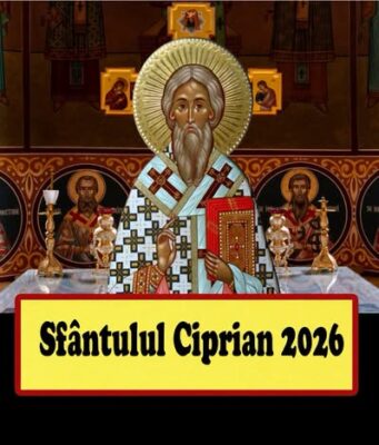 Calendar ortodox 2 octombrie 2026. Sfântul Sfințit Mucenic Ciprian și Sfânta Muceniță Iustina sunt pomeniți astăzi