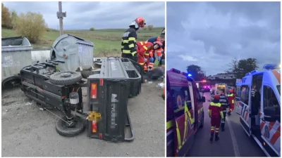 Filmul tragediei din Botoșani! O mamă a murit, iar tatăl și fiul se află în stare gravă, după ce s-au răsturnat cu triciclul