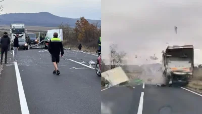 Accident rutier pe DN1! Un șofer a avut nevoie de îngrijiri medicale în urma impactului