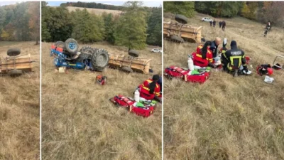 Un bărbat a murit strivit de tractor! Soția sa și alte două persoane, transportate la spital